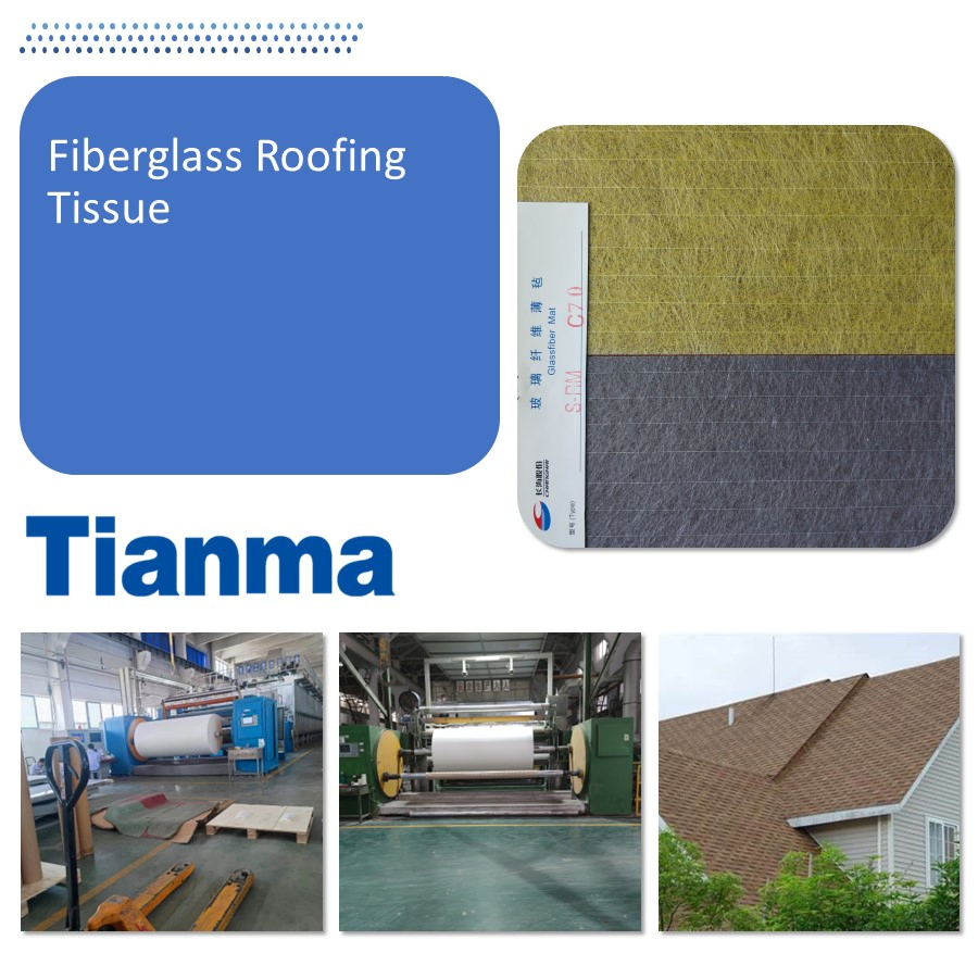 E-Glass Roofing Tissue, Housing Heat Insulation Layer, Fiberglass Product