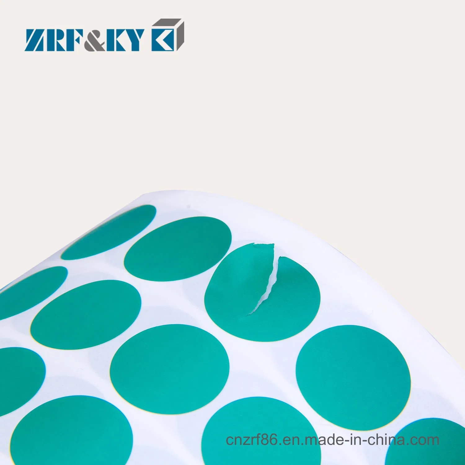 Custom Printed Color Synthetic Paper Self-Adhesive Round Label Stickers