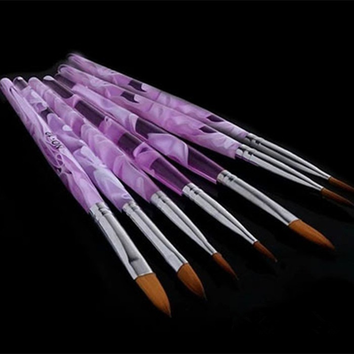 High Quality Hot Selling 7-Piece Nail Brush Set, Acrylic Carving and Polishing UV Gel Extension Pen, Nail Polish Painting Drawing Line Brush, Nail Tool