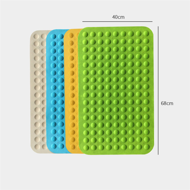 Anti-Slip Large Washable Silicone Bathtub Bathroom Mat with Suction Cups