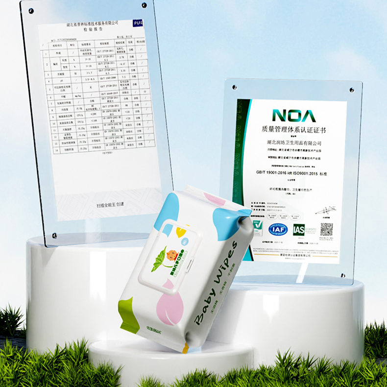 Bamboo Biogradable Soft Thick Skincare Non-Wavens Baby Wet Wipes Wet Tissues