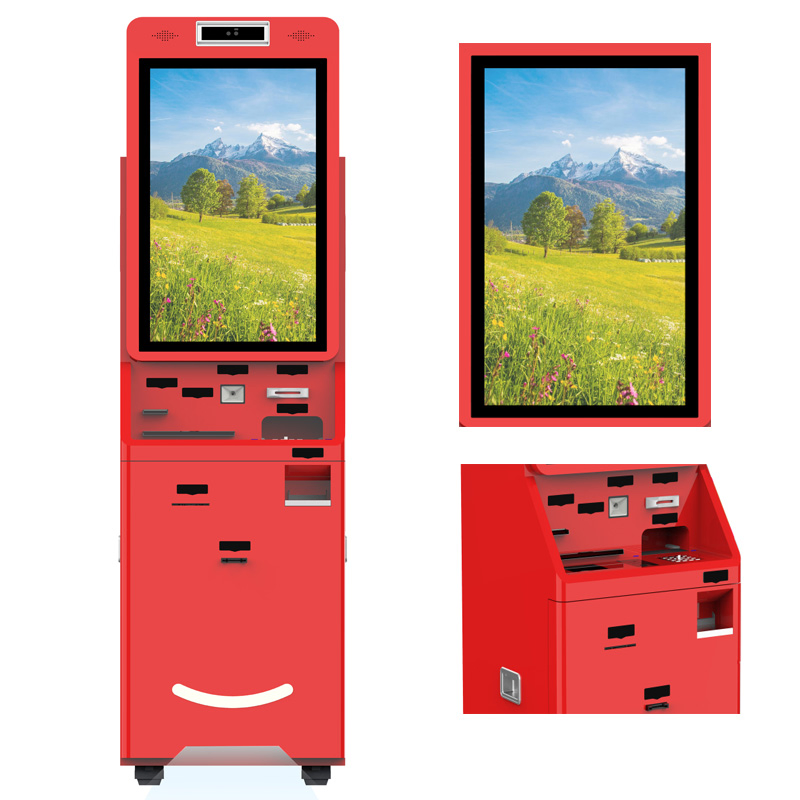 27 Inch Display Touch Screen Self Service Banking Bill Payment Terminal Kiosk Crypto Currency ATM Machine