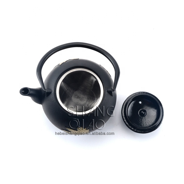 Японский эмалированный чугунный чайник с набором