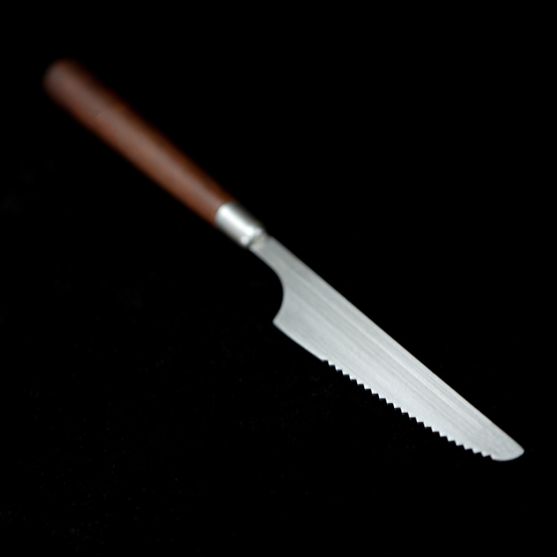 Hot Sale Stainless Steel Cutlery Walnut Wood Handle Flatware High Quality Modern Dinner Utensils Stainless Steel Knife