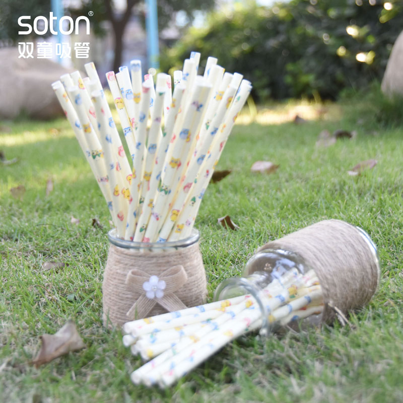 Party Disposable Biodegradable Owl Paper Straw