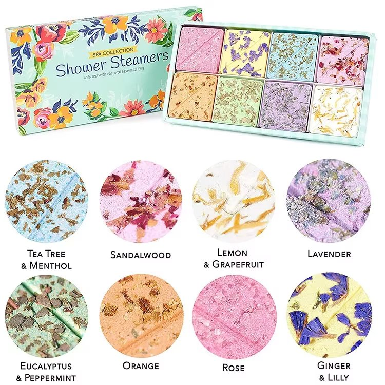 Handmade Natural Essential Oil Shower Steamers Gift Box Shower Steamers