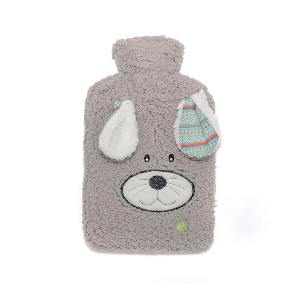Premium Classic Hot Water Bag Natural Rubber Medical Hot Water Bottle with Animal Cover