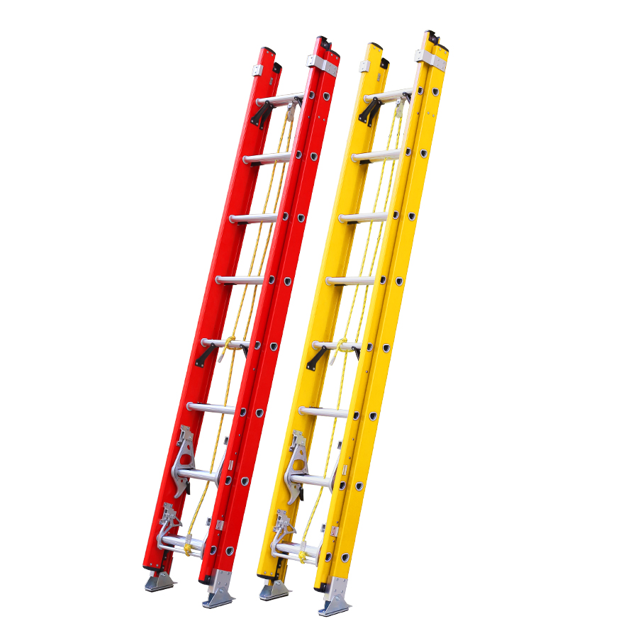 High Quality FRP Fiberglass Straight Step Ladder Safety Step Ladder Folding Aluminum Combination Step Extension Ladder