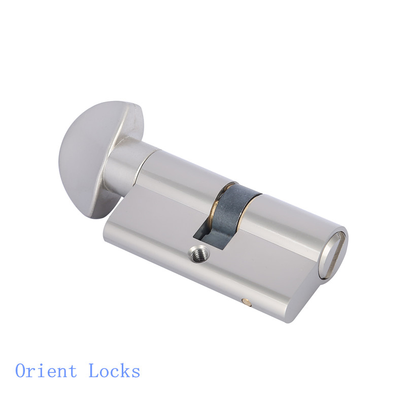 Euro Bathroom Cylinder Lock with Removable Knob Fan-Shaped