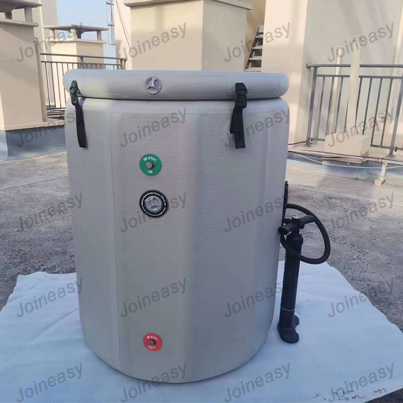 Надувная ледяная ванна-бочка 95x95 см, черная