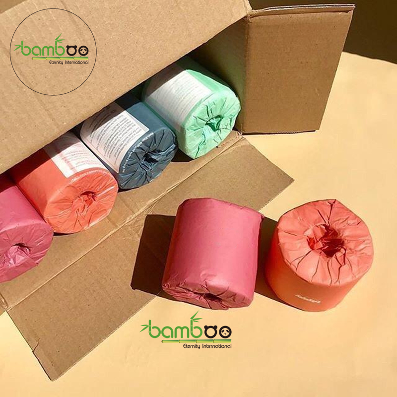 Customized Printed Wholesale Factory Price Disposable with Logo 2/3ply Bamboo Toilet Tissue Paper Roll Import From China