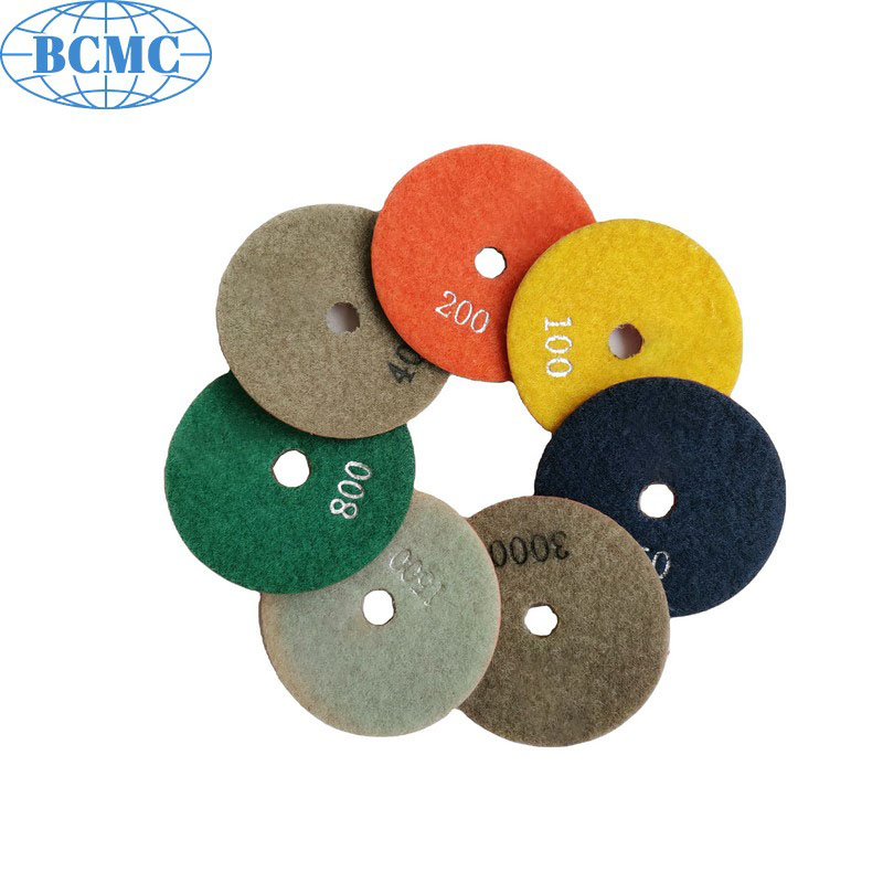 Bcmc 3inch 4inch 5inch Stone Polishing Pad Granite Wet Polishing Pads Marble Buffing Pads
