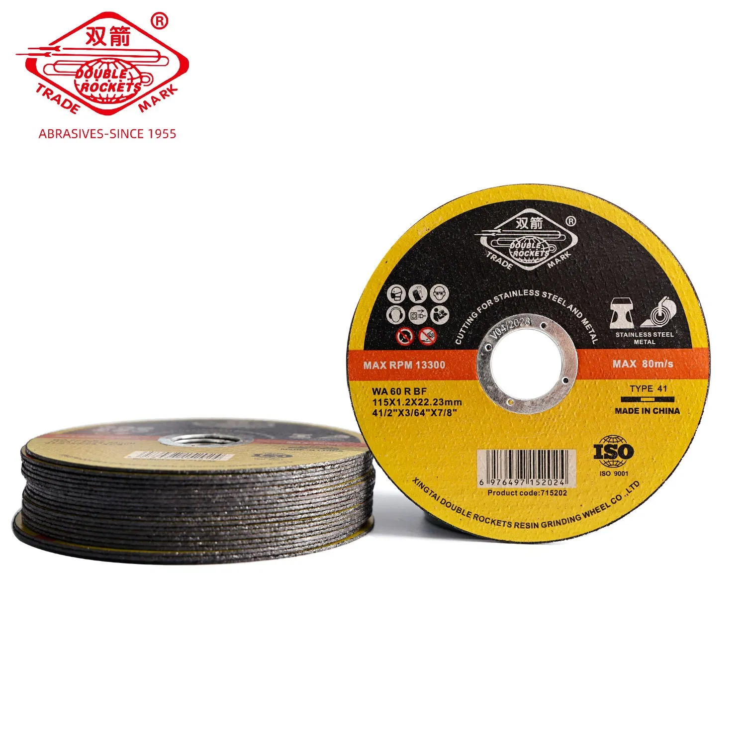 4.5" Inch High-Performance Cut off Wheel, Cutting Disc Cutting Wheel for Metal Stainless Steel Inox Iron Abrasive Grinding Wheel Factory