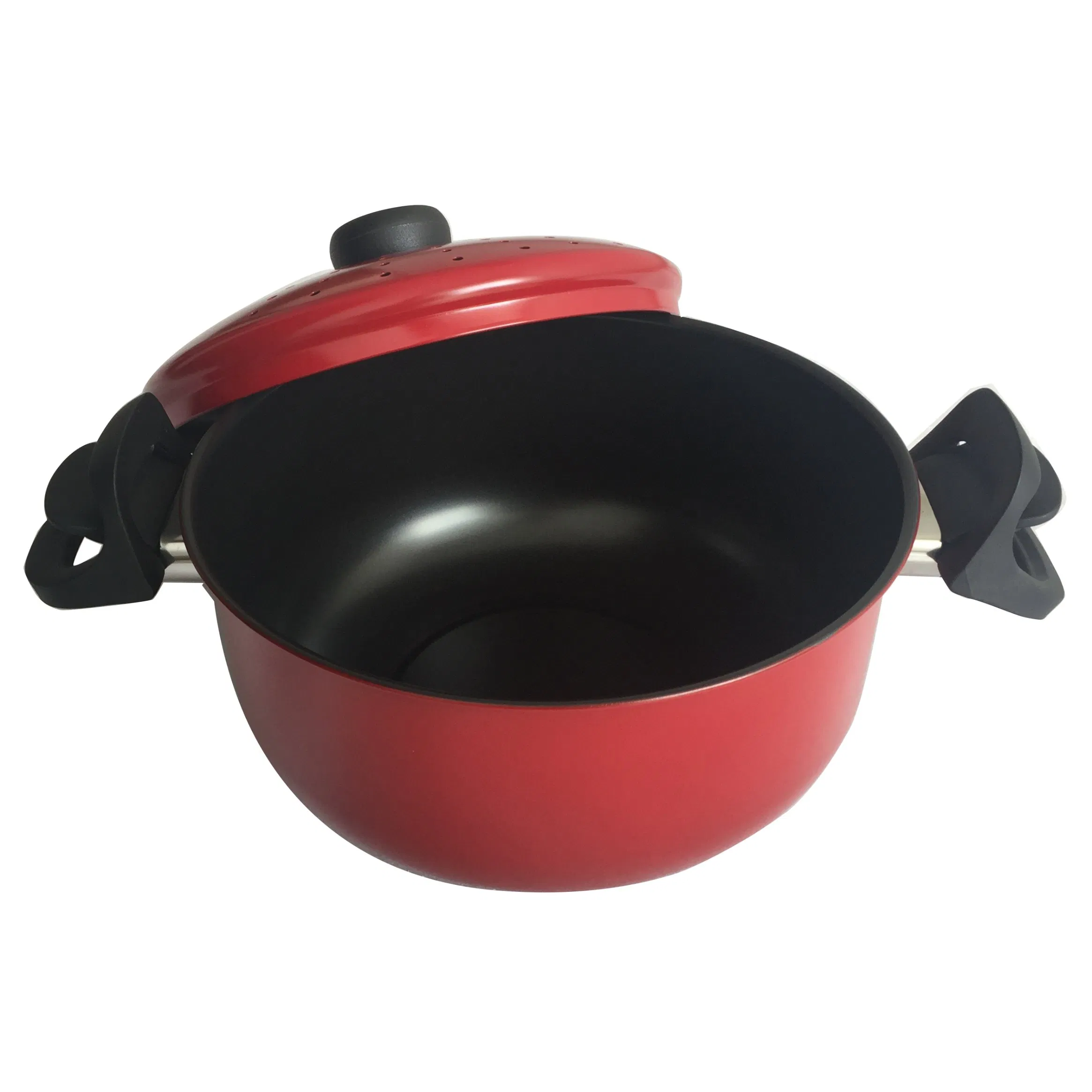 Carbon Steel Red Noodle Cooker Pot with Filter Lid for Kitchen Noodle/Pasta Cooker
