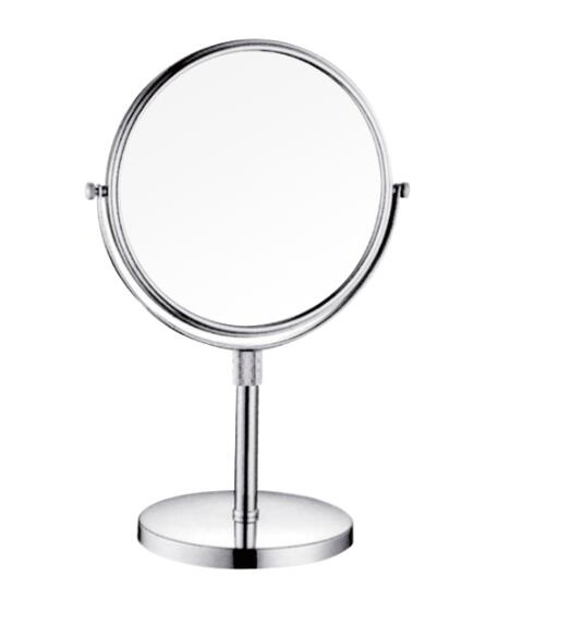 Double sides square desktop silver mirror makeup magic mirror