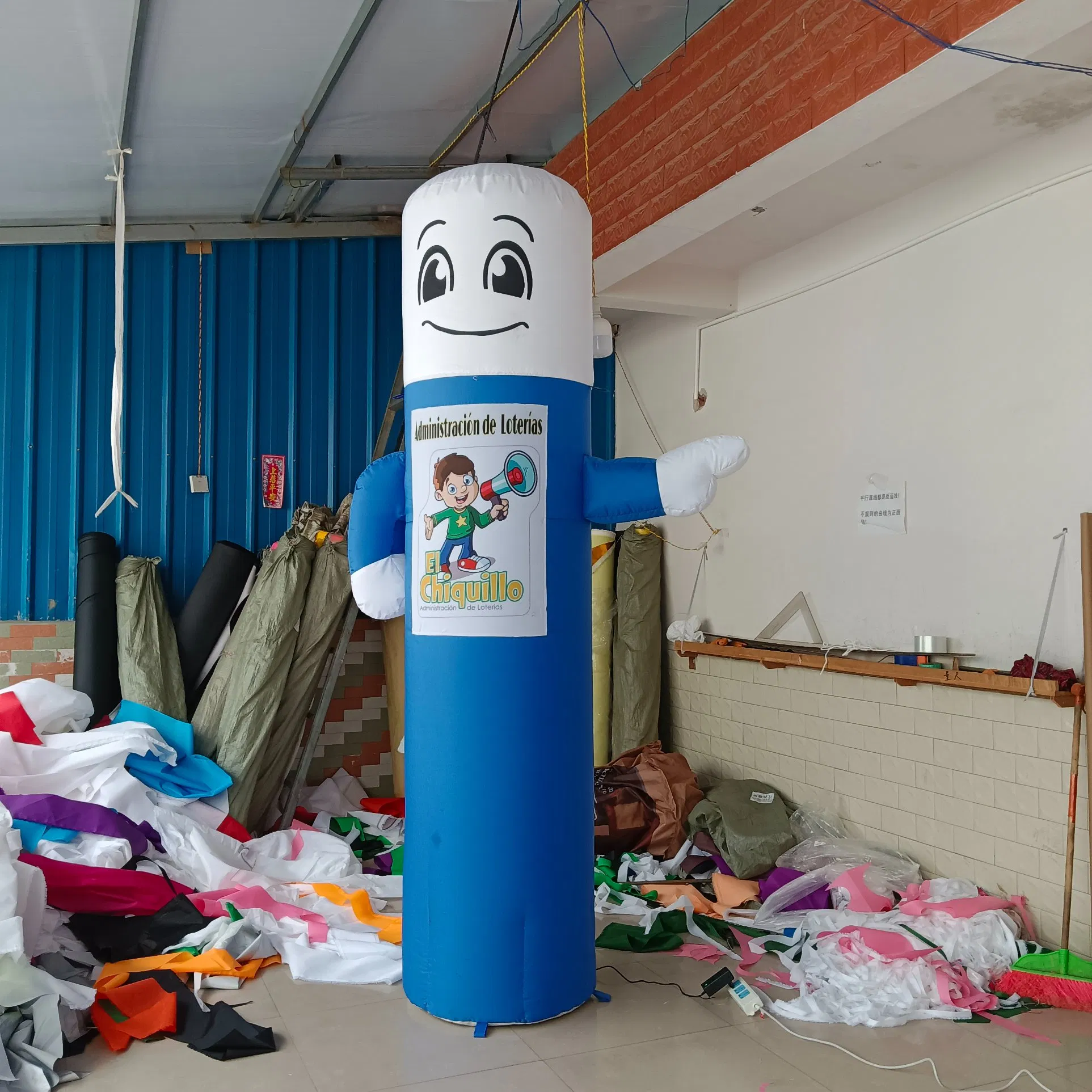 Super Friendly Big Blue Pill Inflatable Suit, Perfect for Community & Lottery Campaign Shows