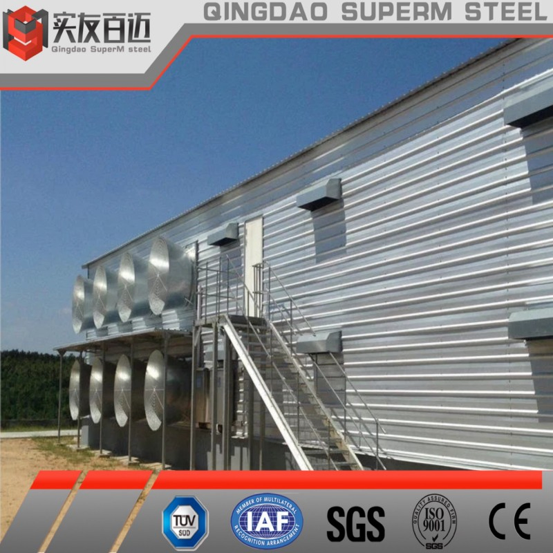 Prefabricated Steel Structure Building Poultry House Shed for Layer Broiler Farm