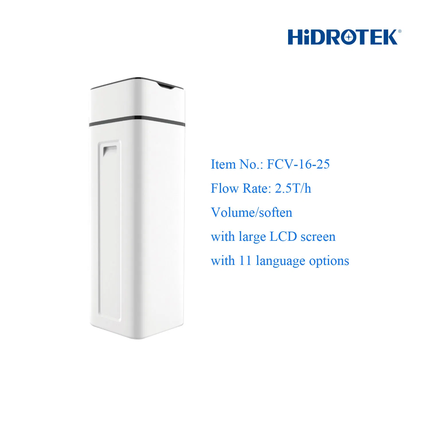 Hidrotek High Flow Digital Display Volume Soften Smart Water Softener