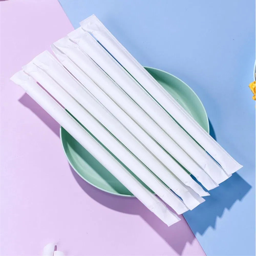 Whites Clear Plastic Plastics Wrapped Straw