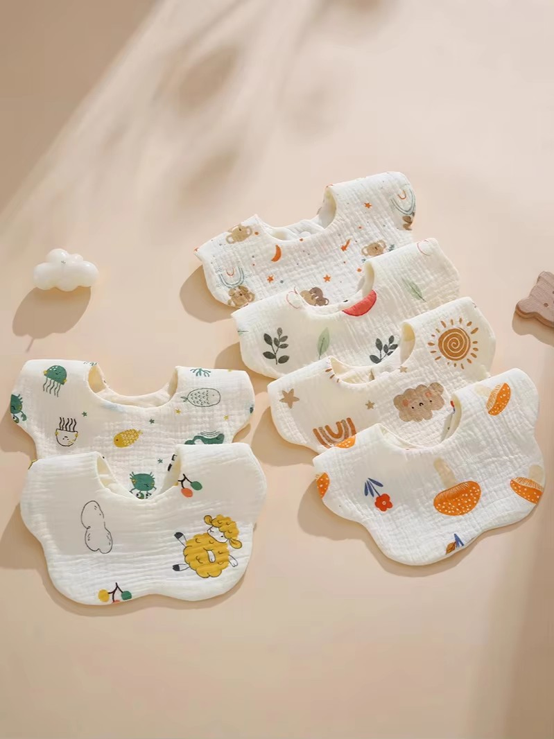 Saliva Wipes, Class a Baby Bibs, Pure Cotton Gauze, Soft and Adjustable, Wholesale Infant Products, Children's Bibs