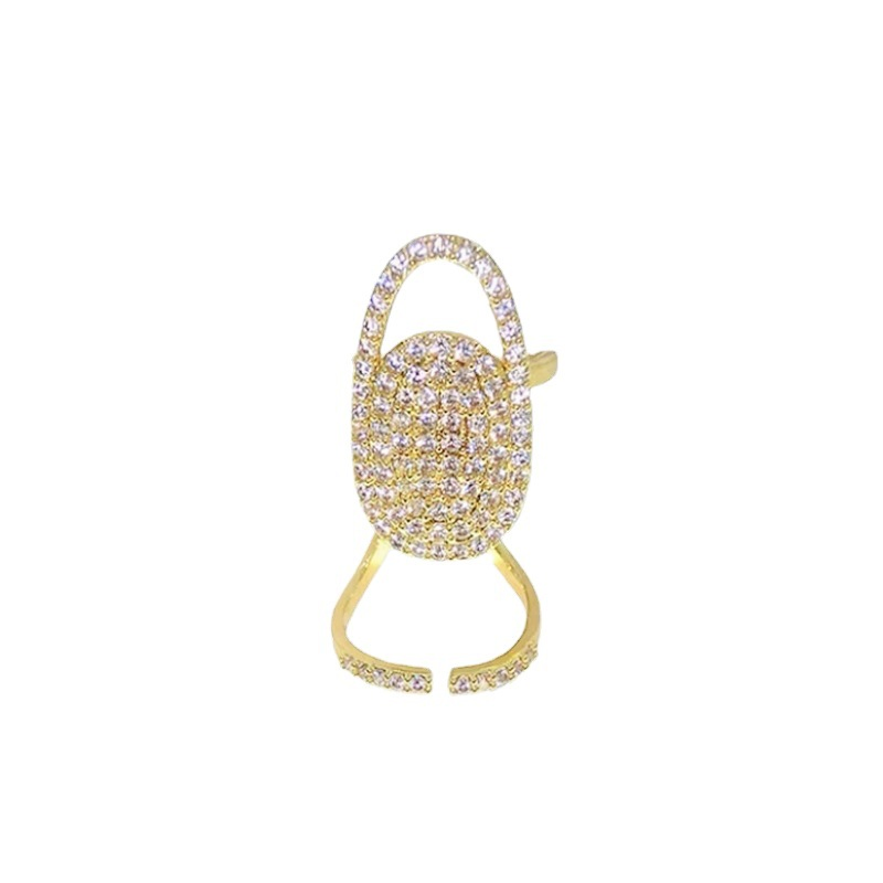 New Arrival 3D Metal Crystal Diamond Nail Tip Rings Nail Art Jewelry
