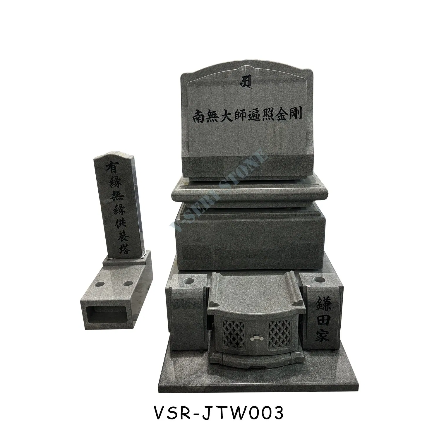 Personalized Two-Tone Combined Cemetery Bench Granite Stone Headstones