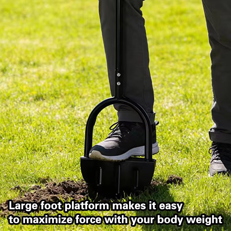Outdoor Lawn Trimming Shovel with Long Metal Handle Ergonomic Design