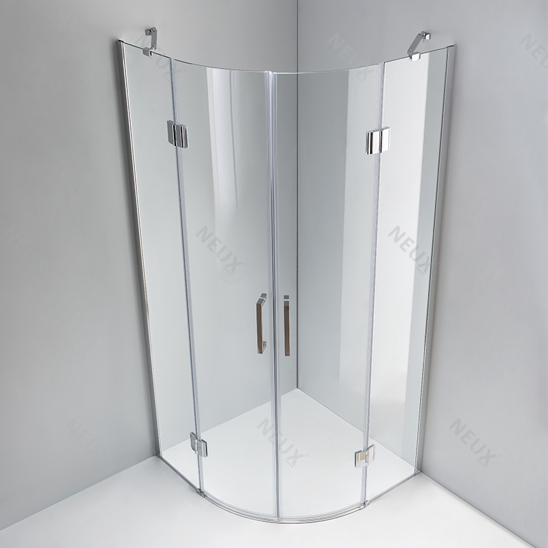 Modern Aluminum Frame Hinge Glass Door Corner Glass Shower Room