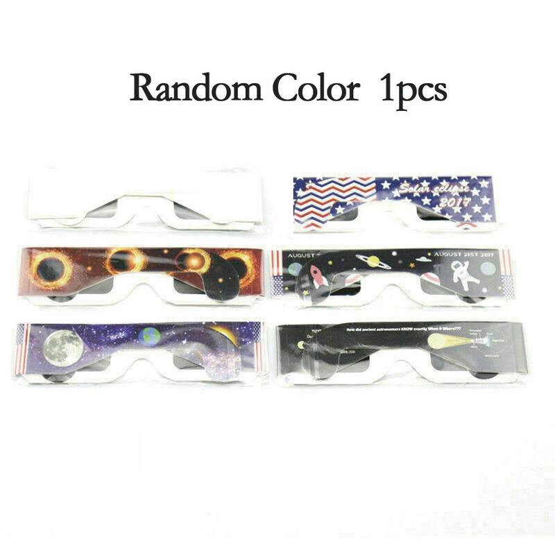 Custom Logo Printed Solar Eclipse Glasses CE ISO Protect Eyes Paper Glasses