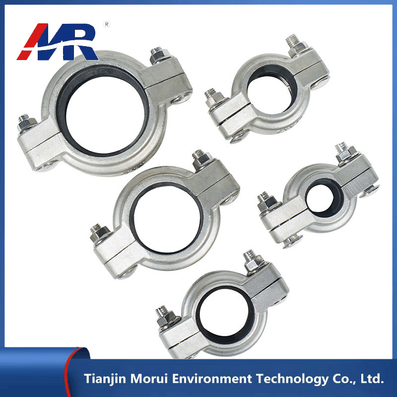 304 316 Stainless 40mm Grooved Pipe Fitting Flexible Coupling Clamp Stainless Steel Rigid Flexible Pipe Coupling Water Purifier Water Treatment Equipment