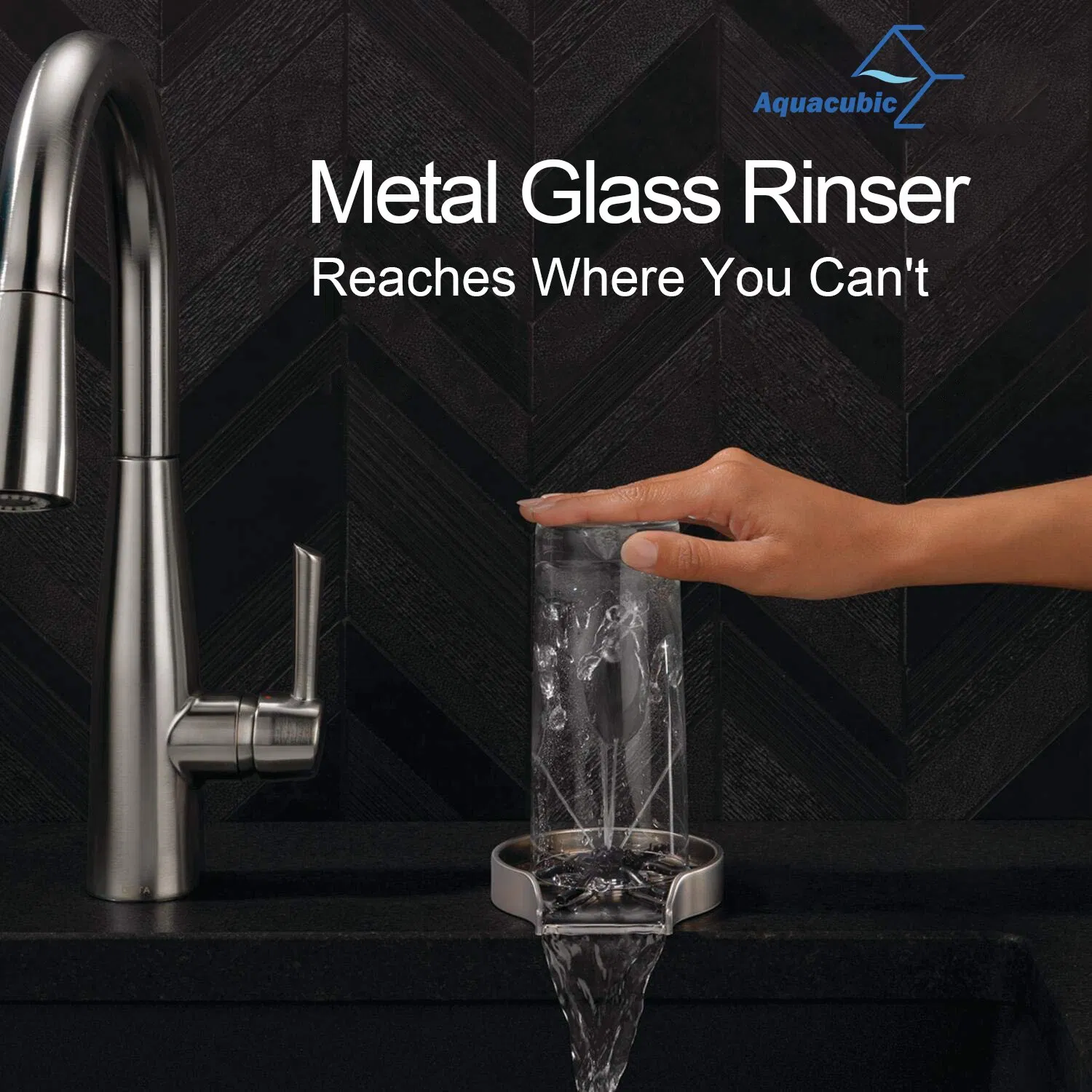 Glass Rinser - Bottle Washer, Kitchen Sink Cup Rinser, Faucet Glass Washer Cleaner Attachment Accessory for Bar Sink