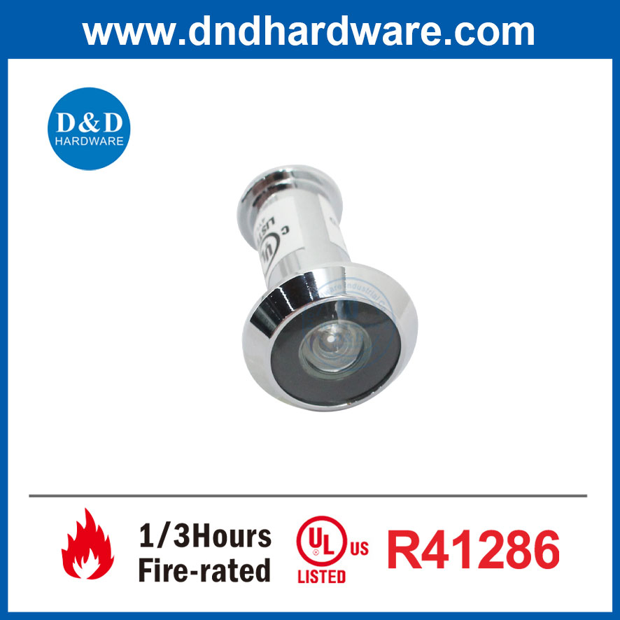 House Peephole UL Fire-Rated 180 Degree Door Eye Viewers with Glass Lens
