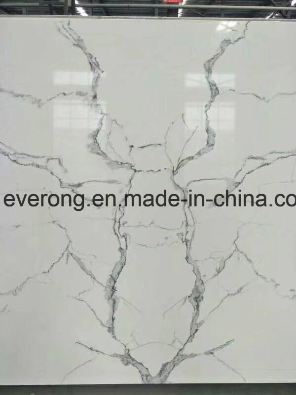 Calacatta/Carrara White Quartz Stone, Carrara Quartz Kitchentop/Countertops/Slab in House Project