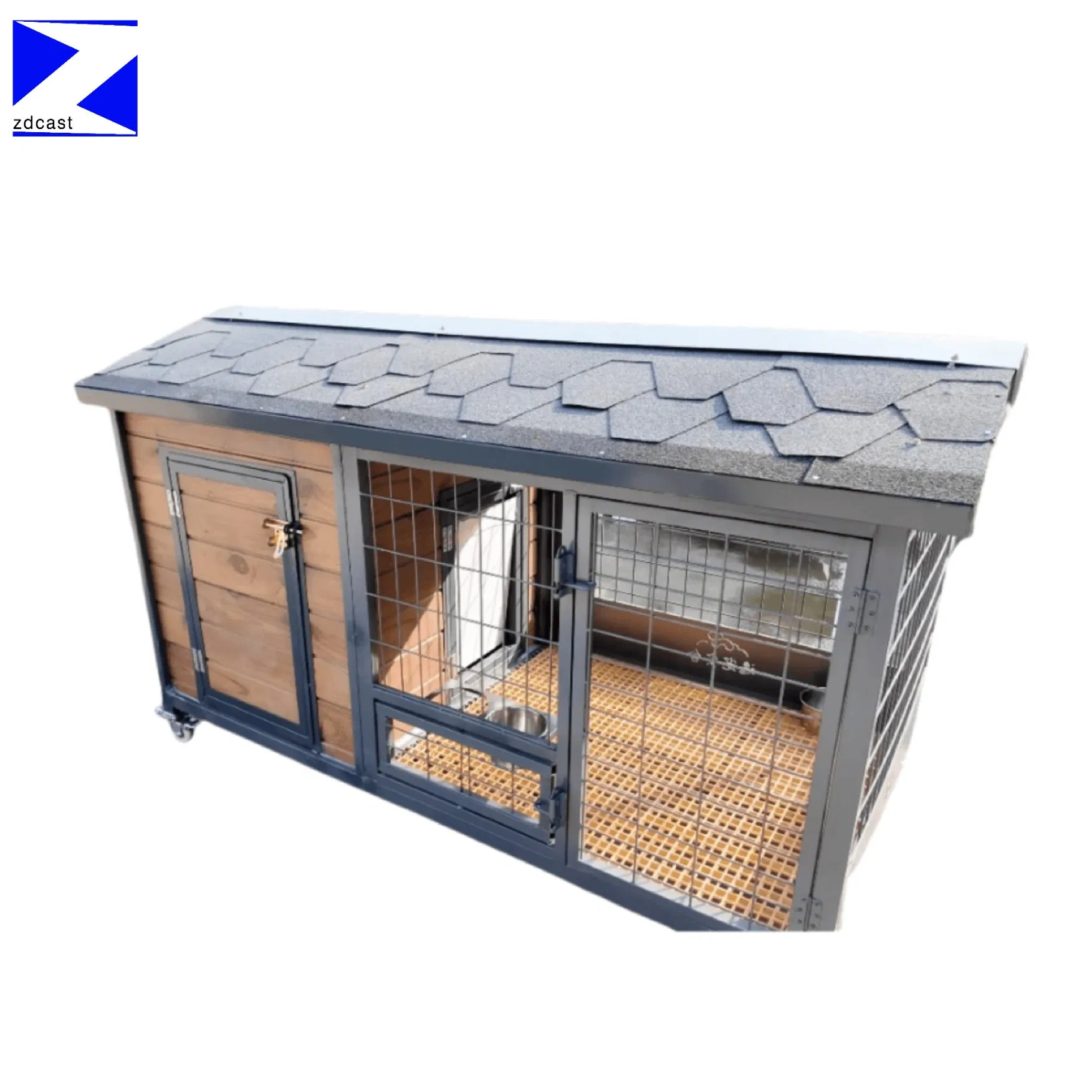 Zd Durable Waterproof Pet Dog House Indoor Outdoor Puppy Shelter Kennel with Air Vents and Elevated Floor