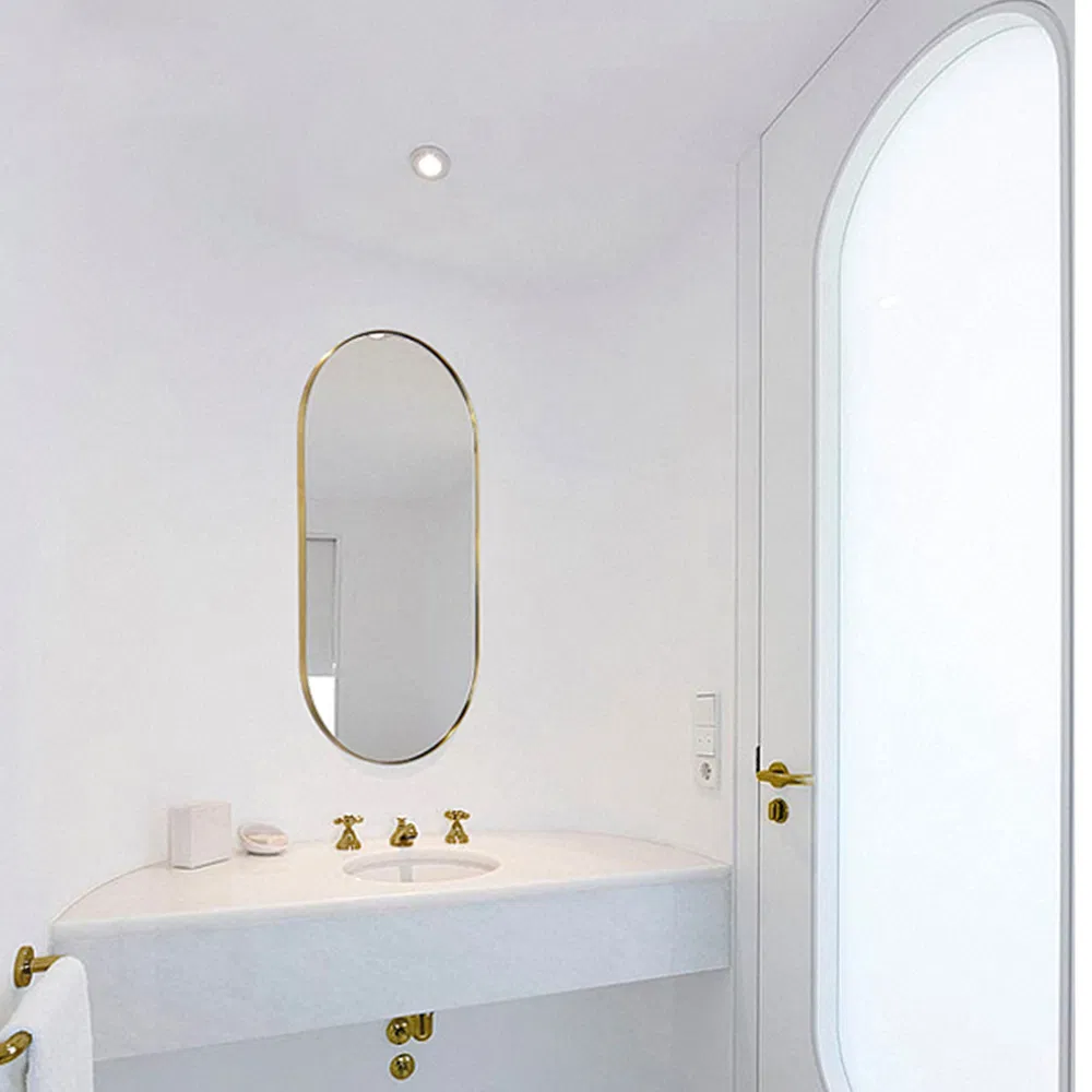High Quality Oval Modern Glass Large Framed Bathroom Shaving Full Length Mirror