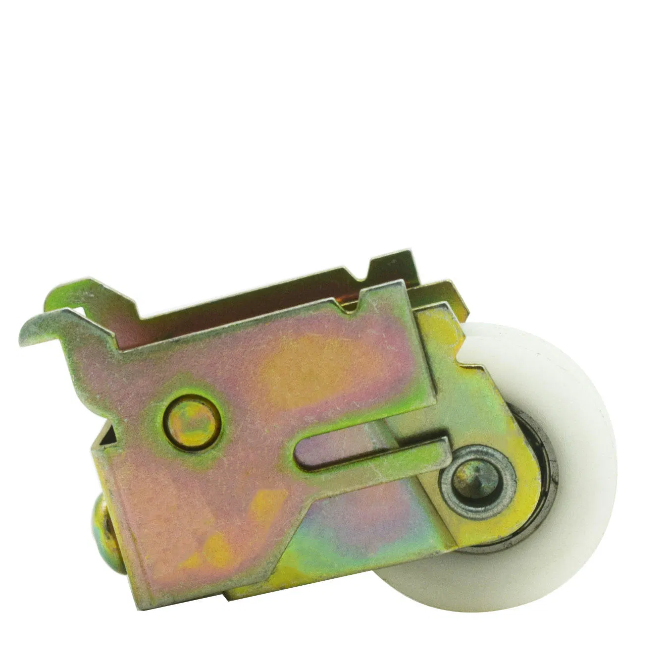 Factory Price Sliding Door Roller Assembly with One White Plastic Wheel for Home