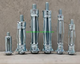 Expansion Screw Bolt Whited Zinc Plated Hollow Wall Anchors Drywall Anchors Fastener for Construction