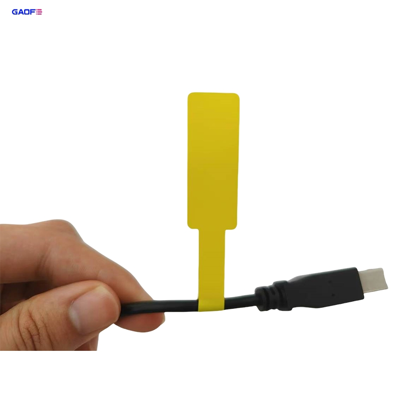 Stain Adhesive Yellow Network Cable Jewelry Price Tag Folding Label Sticker