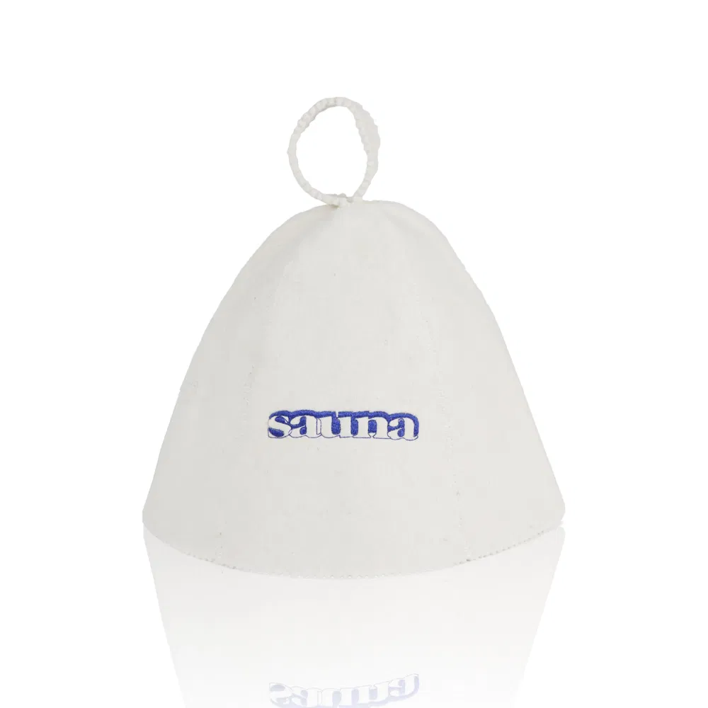 Wool 100%, Russian Sauna Hat, Bath for Sauna Grey White Sauna Hat for Men and Women