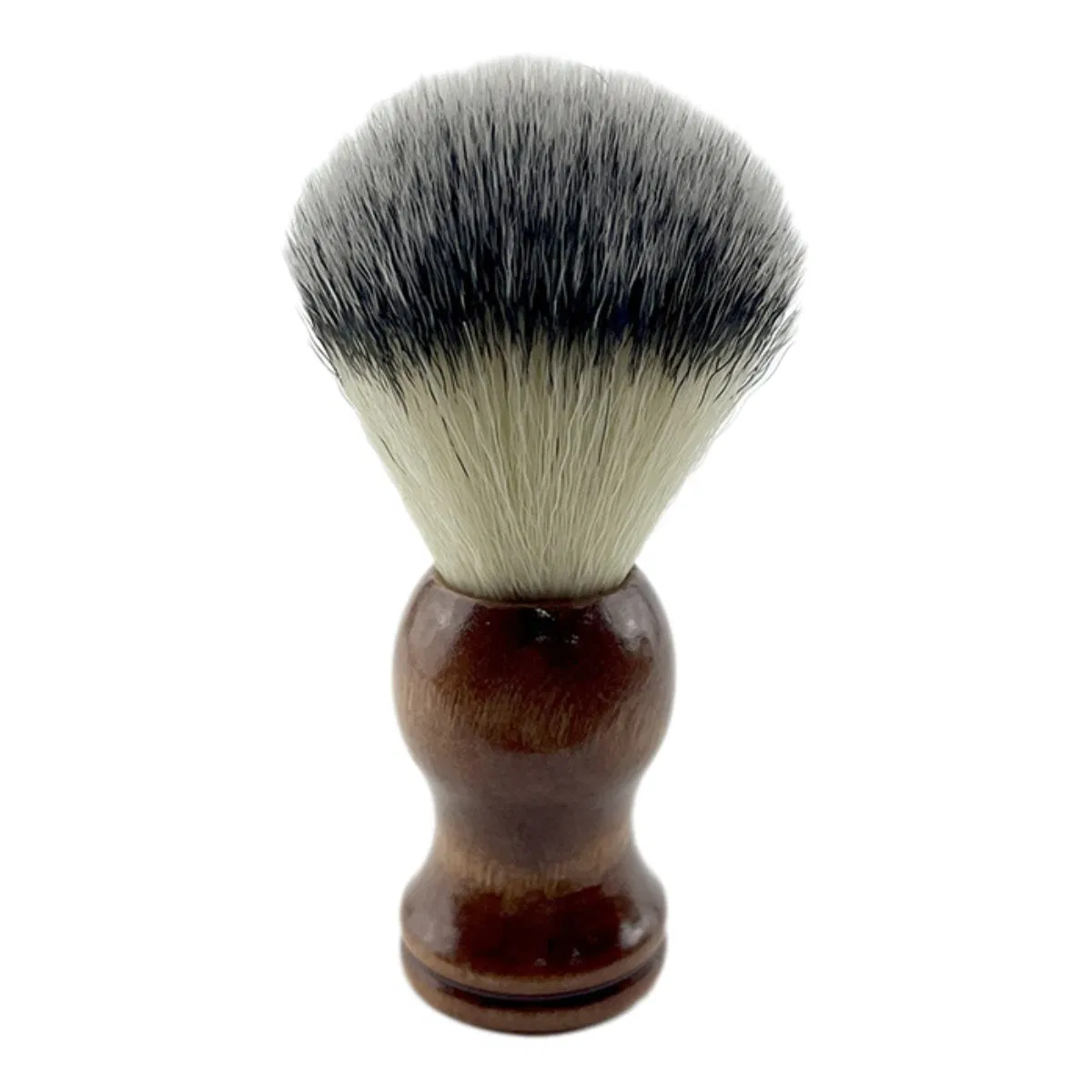 Custom Logo Beard Care Tool Shaving Brusher Wood Handle Nylon Beard Cleaning Brush