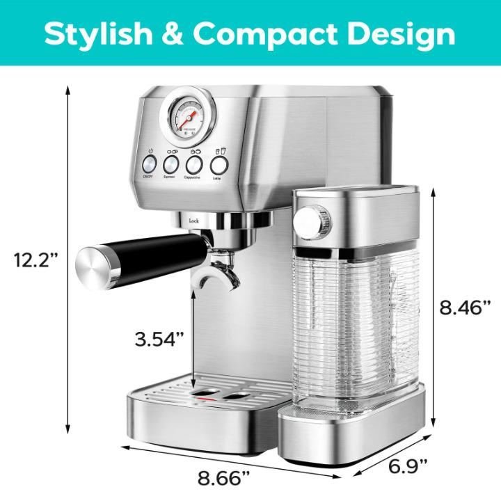 High Quality Automatic Milk Frother Coffee Maker Stainless Steel Coffee Machine