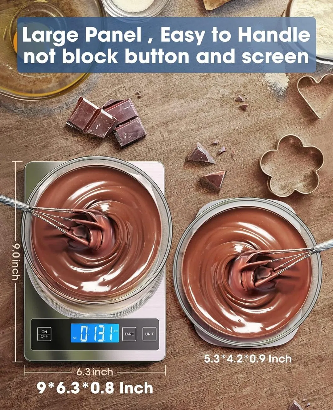 Цифровые кухонные весы с LCD-дисплеем, 5 кг