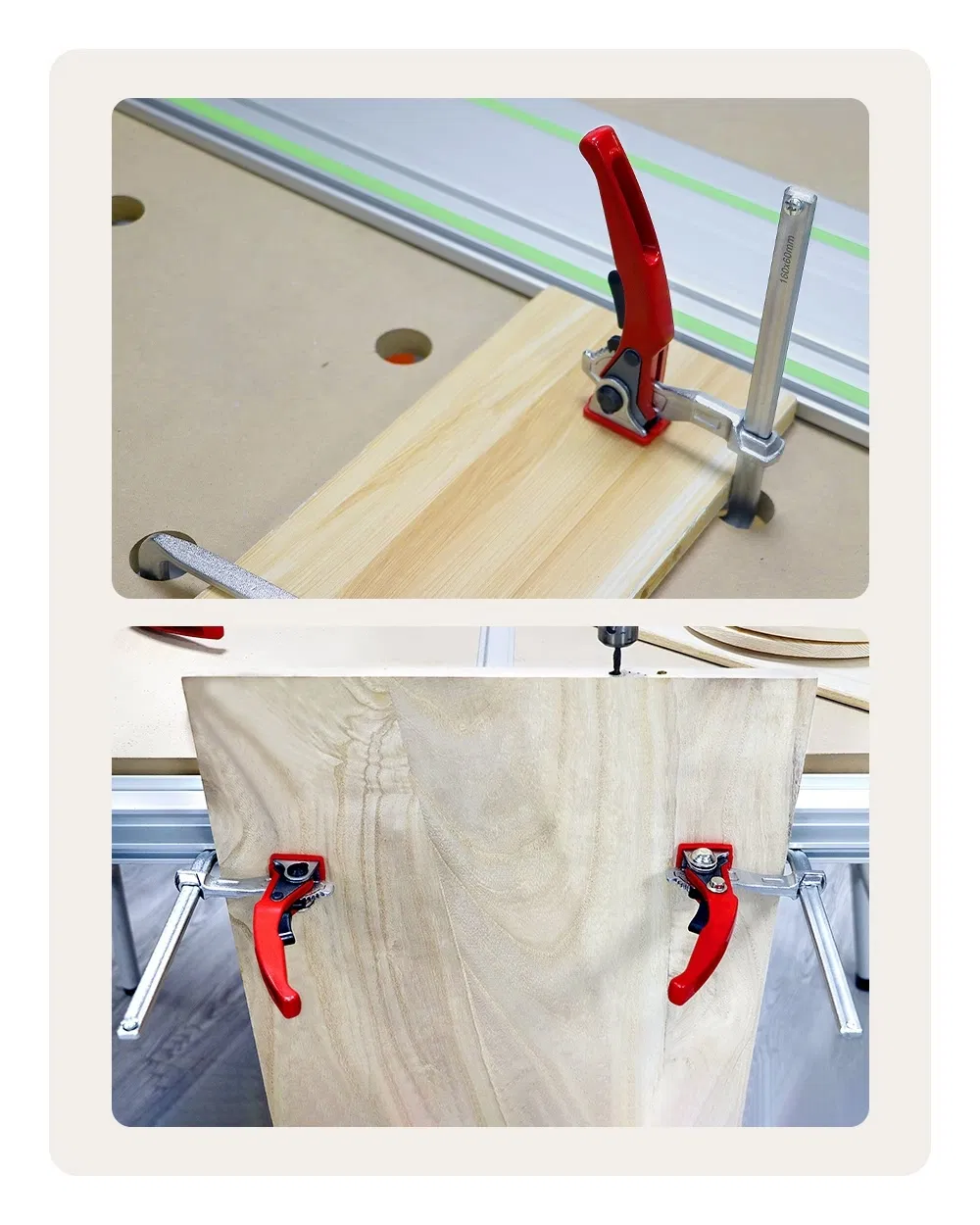 60"Aluminum Alloy T Clamp Heavy Duty F-Clamp Bar Clamp for Woodworking Wood Clamping Carpenter Clamps