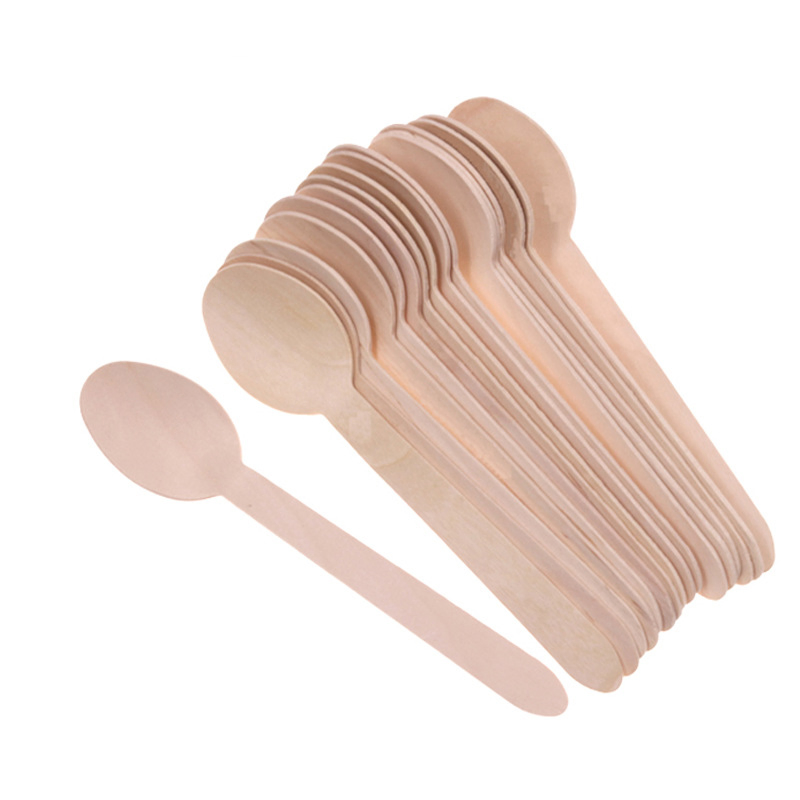 Eco-Friendly Biodegradable Forks Spoons Knife Disposable Cutlery Wooden