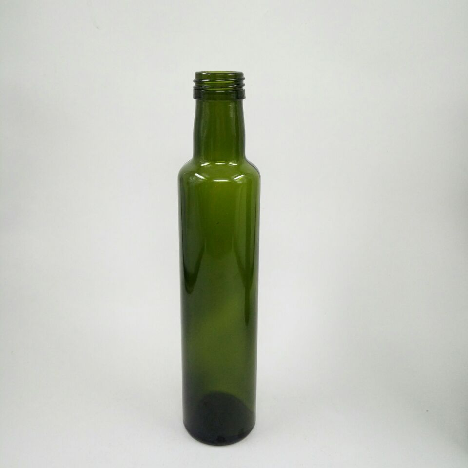 Wholesale Dark Green Dorica Glass Olive Oil Bottle 250ml /500ml/750, L/1L