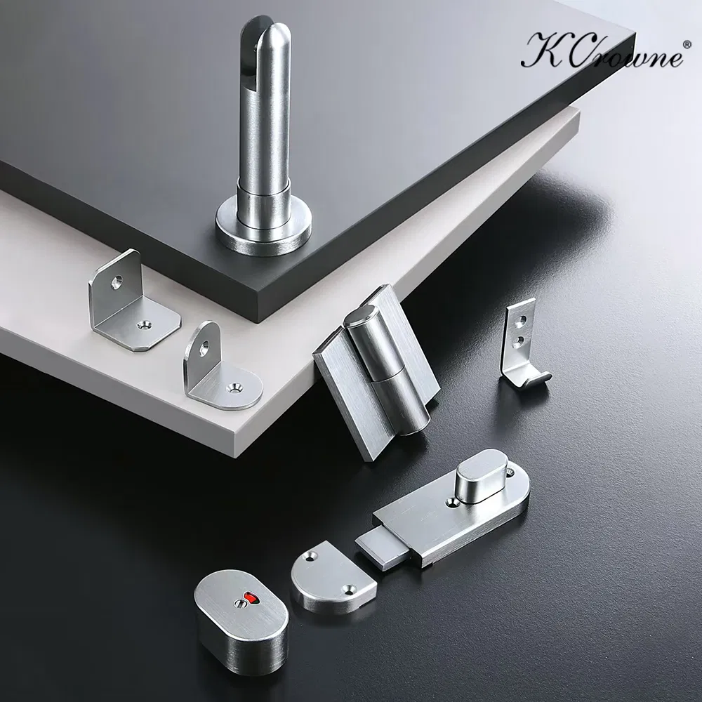 Gold Black 304 Stainless Steel Toilet Cubicle Fittings Phenolic Toilet Cubicle Partition Accessory Bathroom Accessories