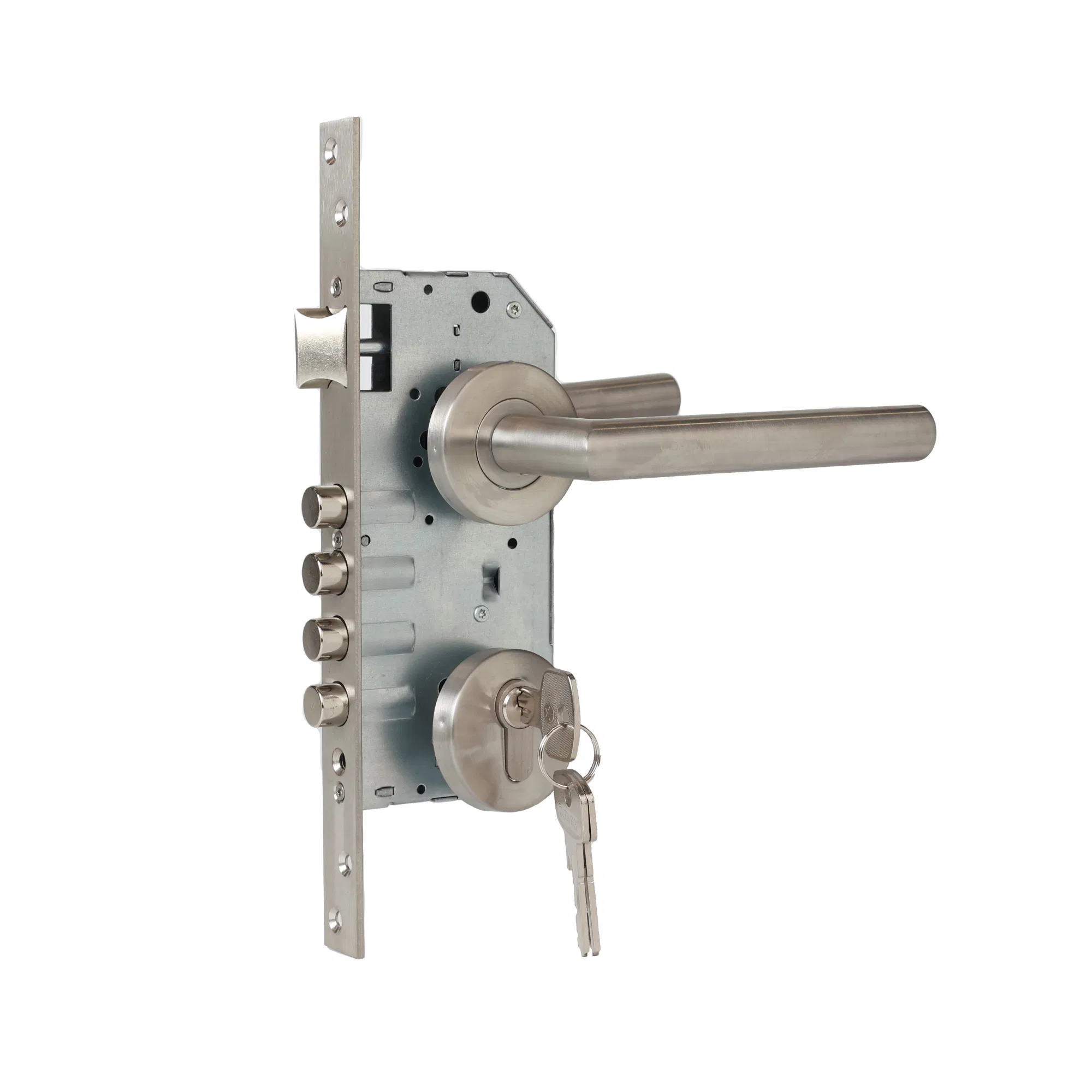 European Design South America Hot Selling Mortise Door Handle Lock Office Lock Set Stainless Steel Lock Set