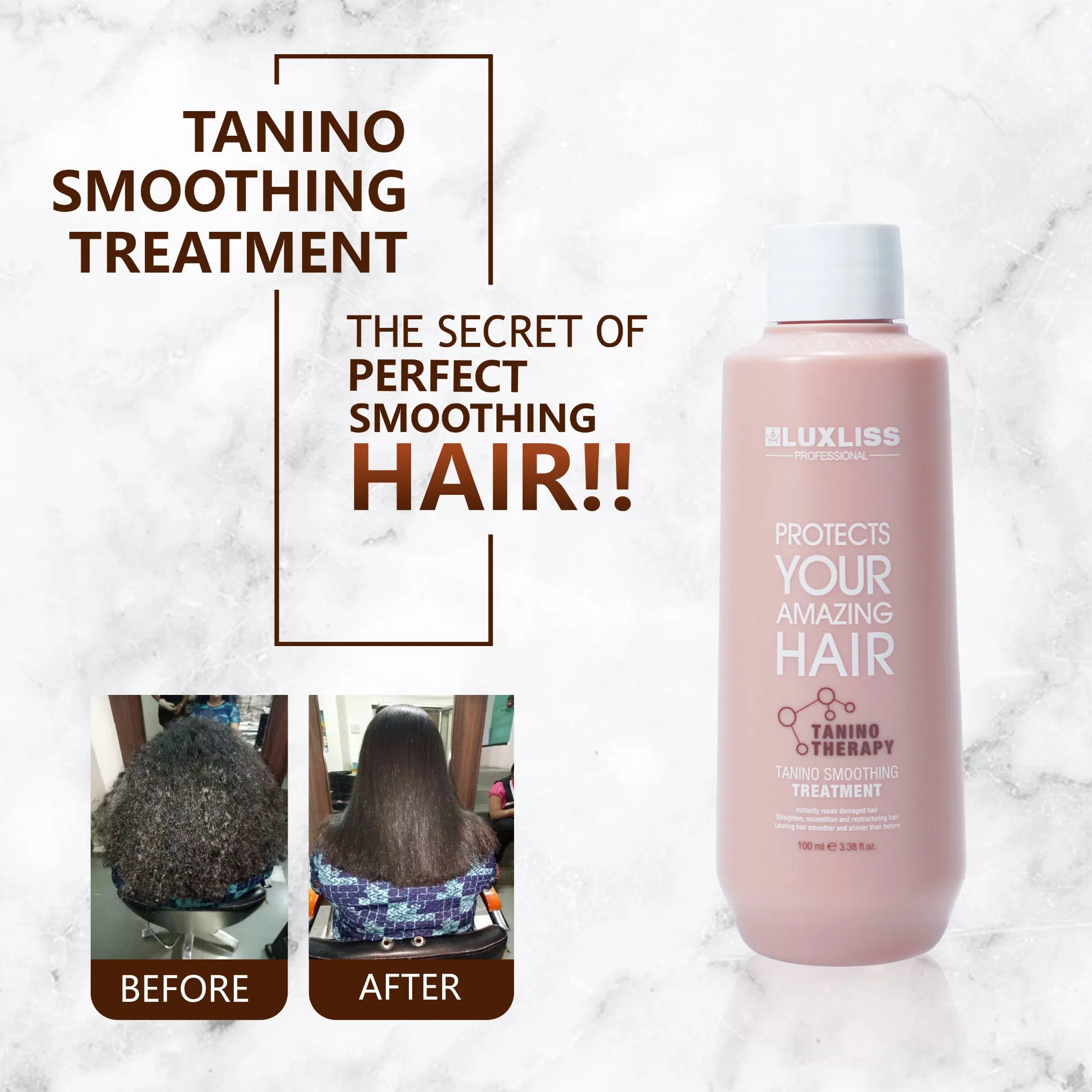 Luxliss Moisturizing Smoothing Amino Acid Female Hair Cream Straightening Tanino Hair Treatment