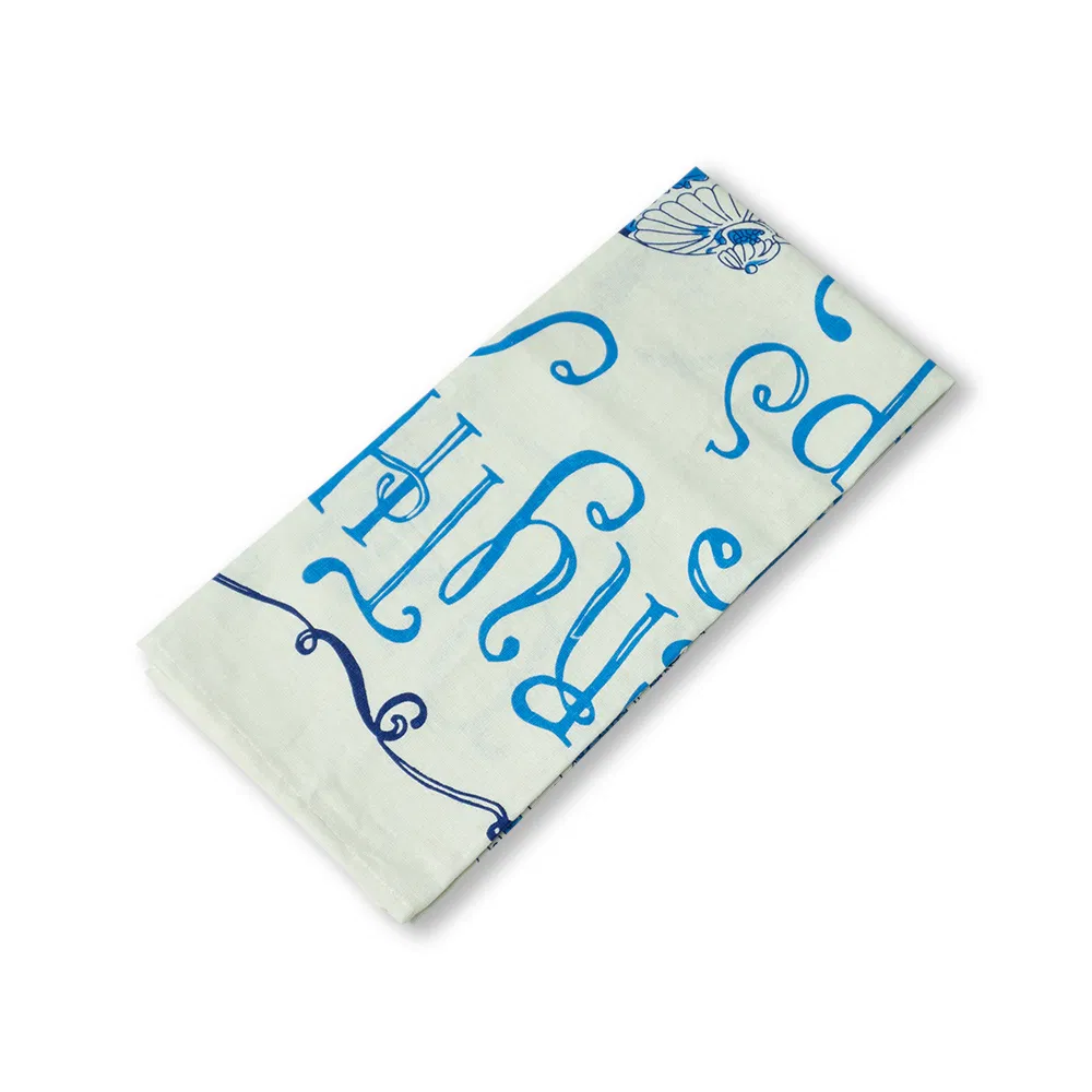 Custom Printed Lint Free Super Absorbent Cotton Linen Tea Towels for Kitchen