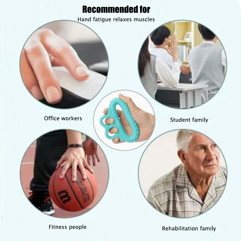 High Quality Finger Exerciser Silicone Grip Strength Finger Trainer Ring for Senior